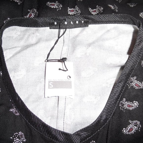 Sisley France Floral Fit &Flare Maxi Dress in Paisley Black Cocktail Longsleeve - Picture 11 of 11